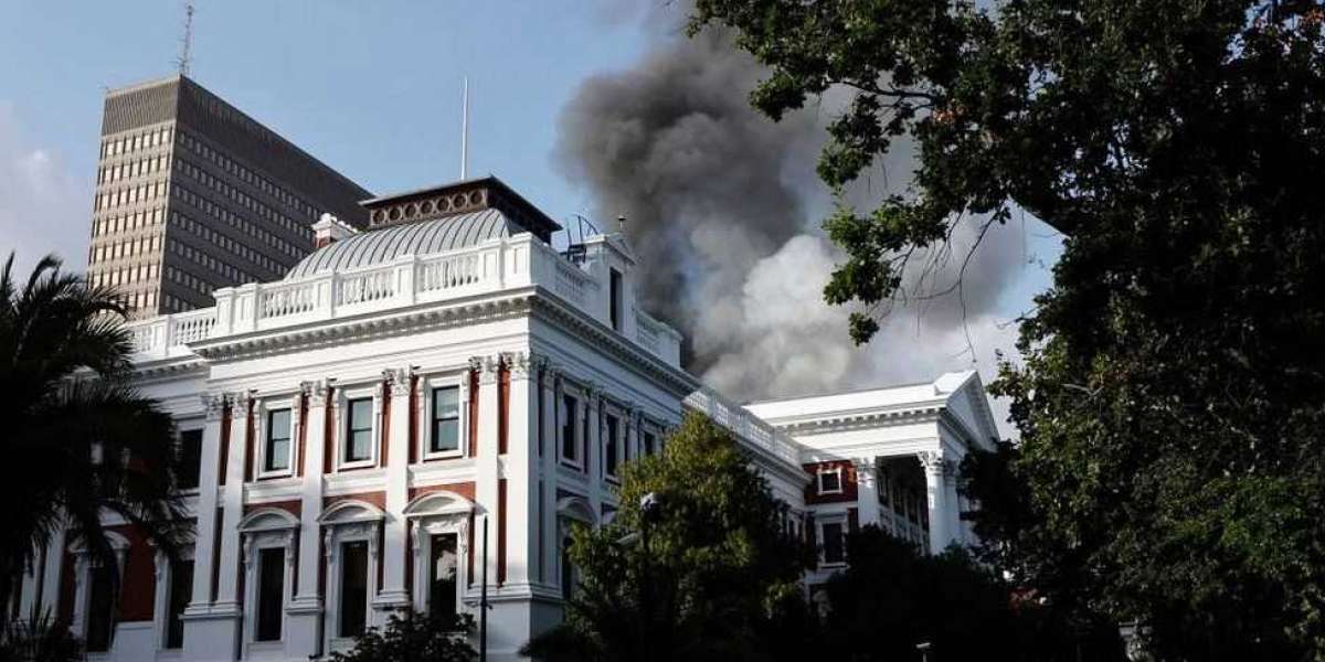 South Africa's Parliament Building Catches Fire