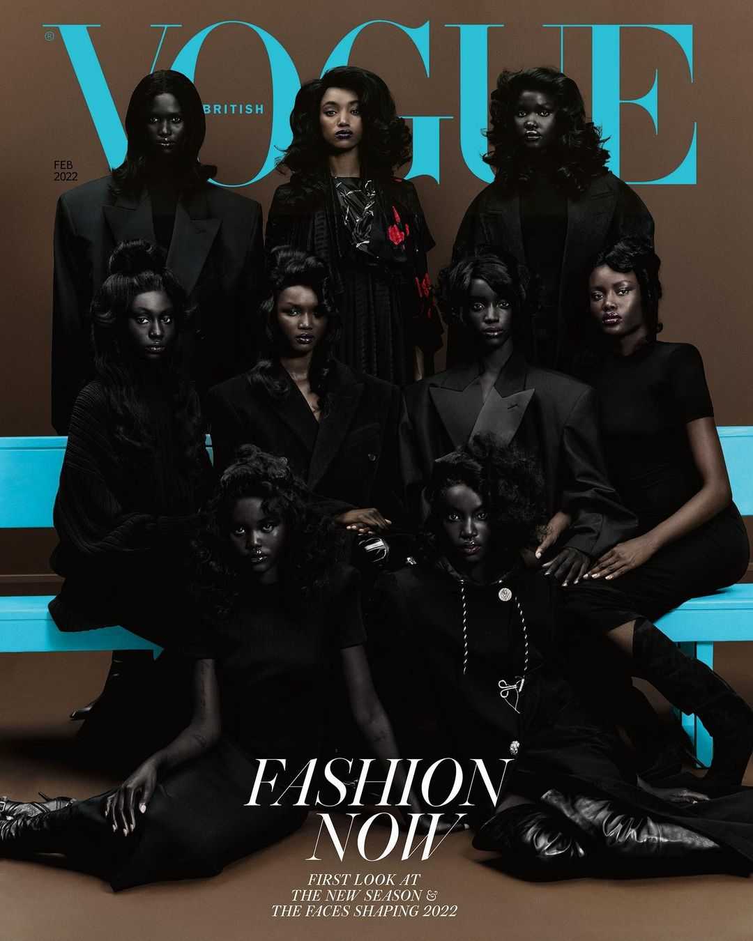 'British Vogue' Highlights 9 Black African Models On Their February Cover